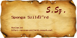 Sponga Szilárd névjegykártya