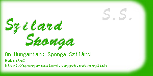 szilard sponga business card