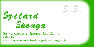 szilard sponga business card